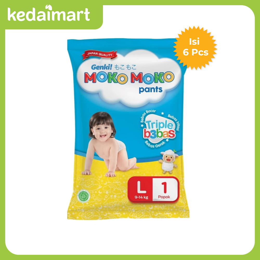 Genki Moko Moko Pants 1 Renceng Isi 6 Extra Large