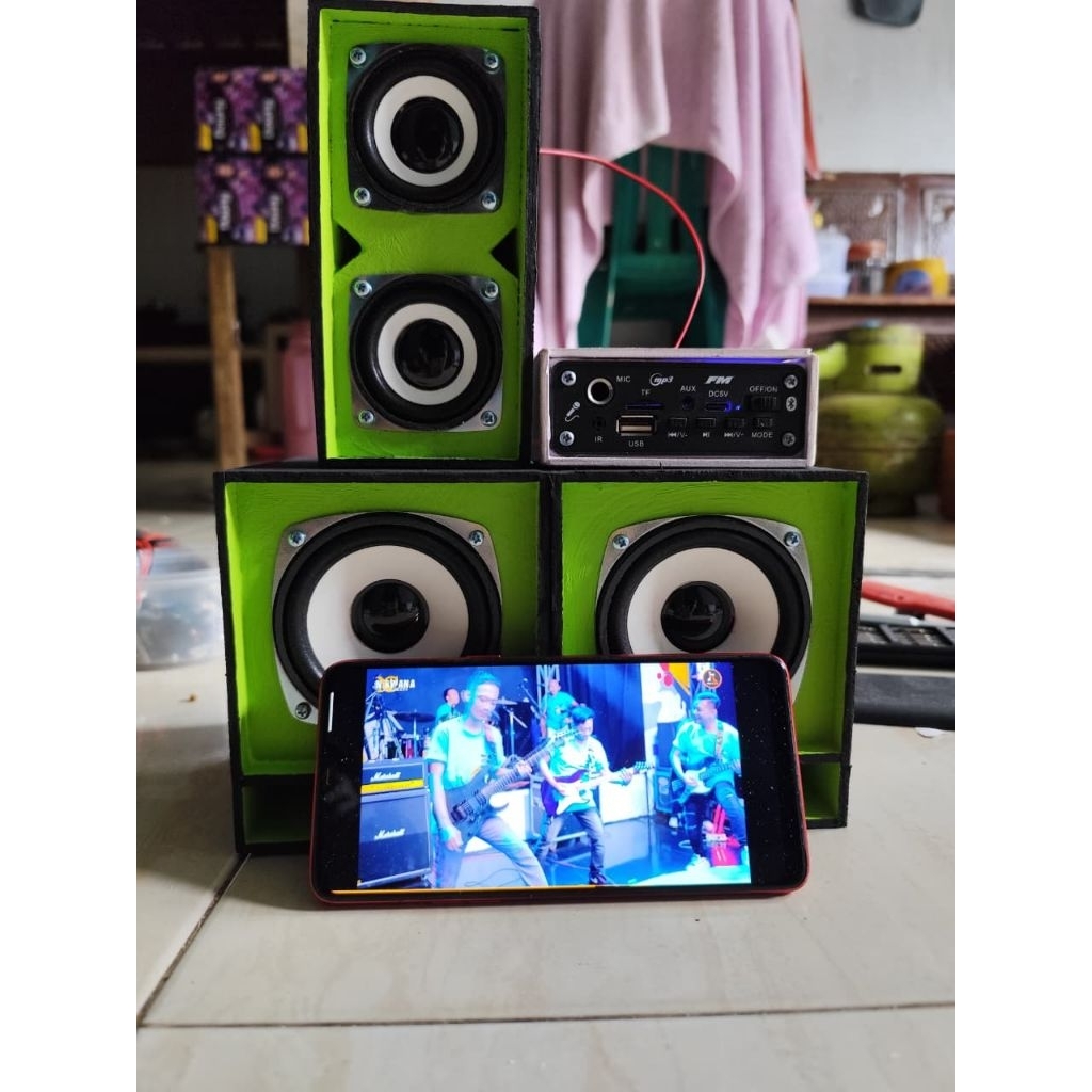 Sound sistem box mini scoop 3inch amplifier bluetooth