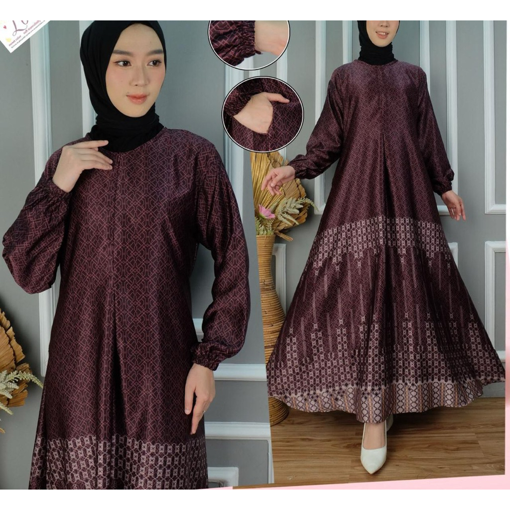 Gamis Mewah Elegan Dior Silk Original Premium