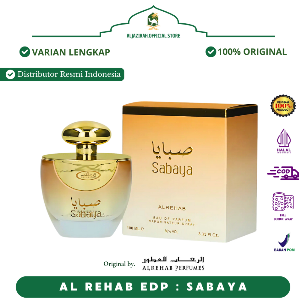 Al Rehab Parfum SABAYA EDP Spray 100ml original AL REHAB PERFUMES | BPOM & ORIGINAL