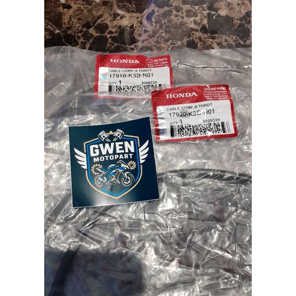 Cable Comp Throttle A B Kabel Tali Gas Bagian Atas dan Bawah CB150X CB 150X 17910K3BN01 17920K3BN01 