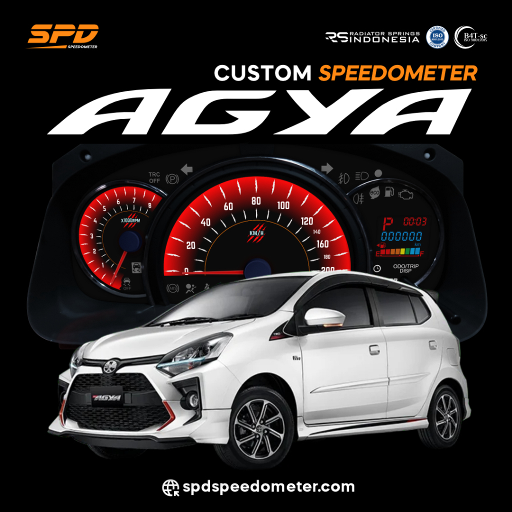 PANEL SPEEDOMETER CUSTOM TOYOTA AGYA - SPD SPEEDOMETER
