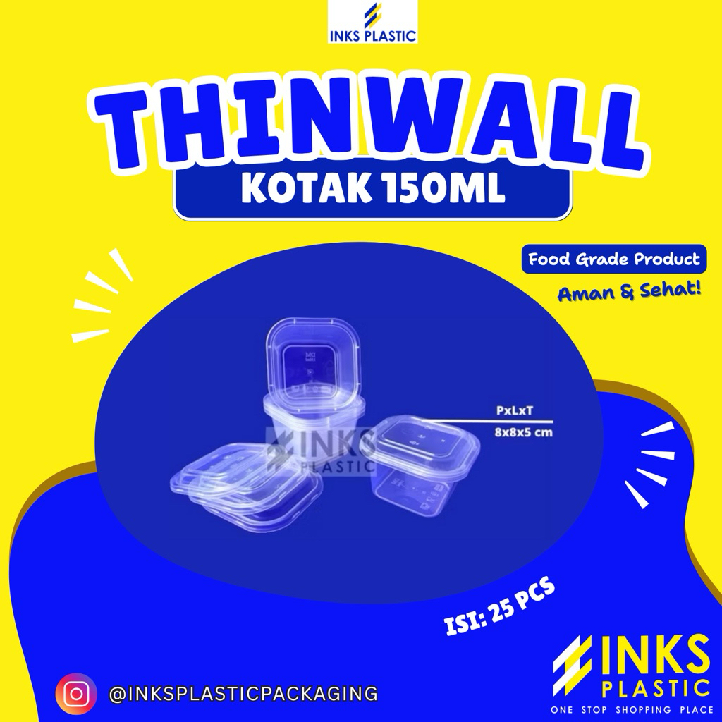 THINWALL KOTAK 150 ML SQUARE 150ML