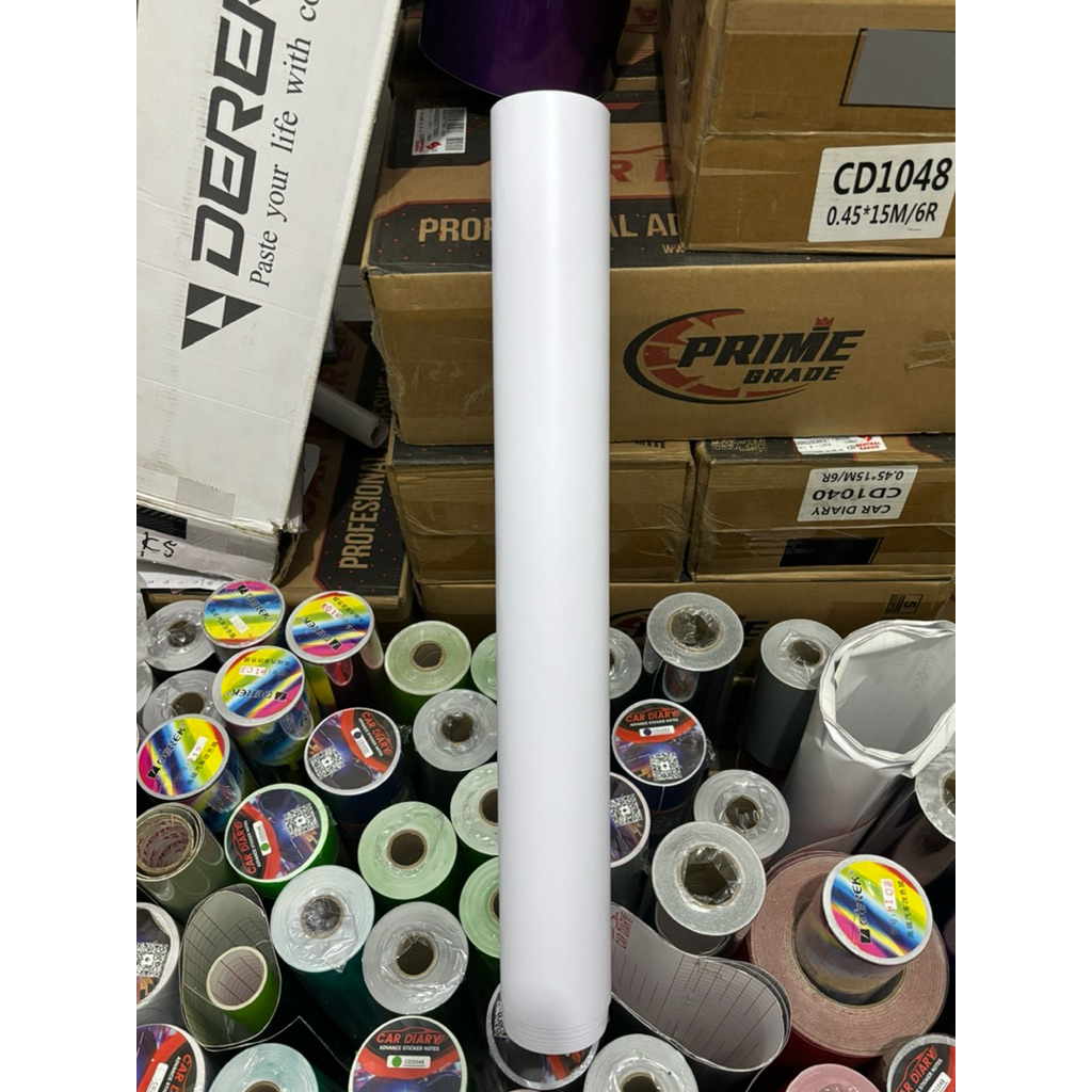 Skotlet Motor Putih Doff Lebar 50cm