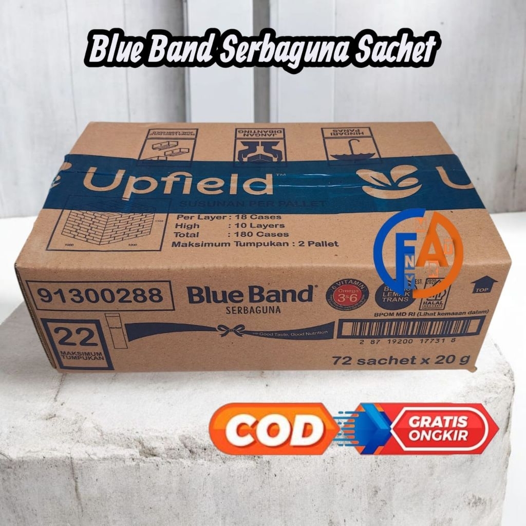 ( 1 DUS / 72 Sachet ) Blueband Blue Band Serbaguna Sachet 20gr x 72 sachet