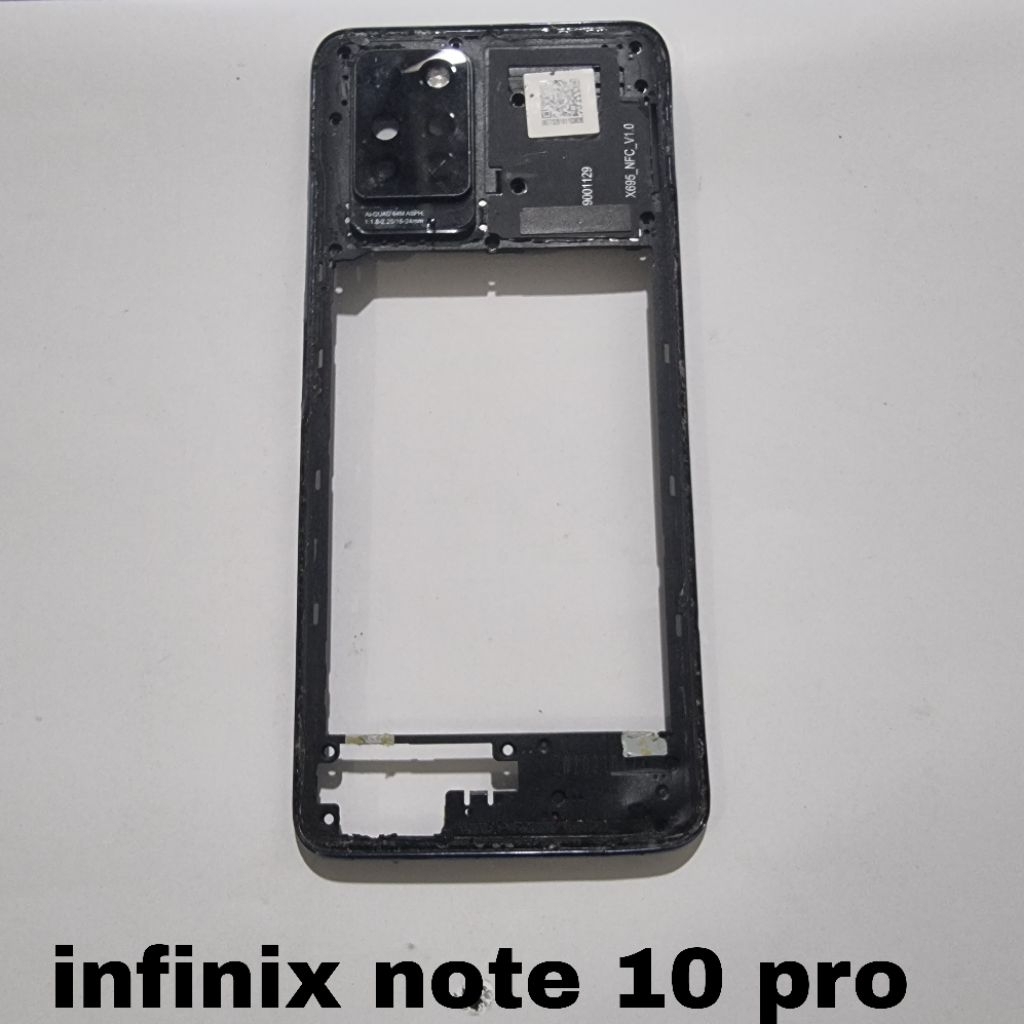 TULANGAN TENGAH KACA KAMERA INFINIX NOTE 10 PRO X695 ORI COPOTAN LAYAK PAKAI MINUS TIDAK ADA TOMBOL 