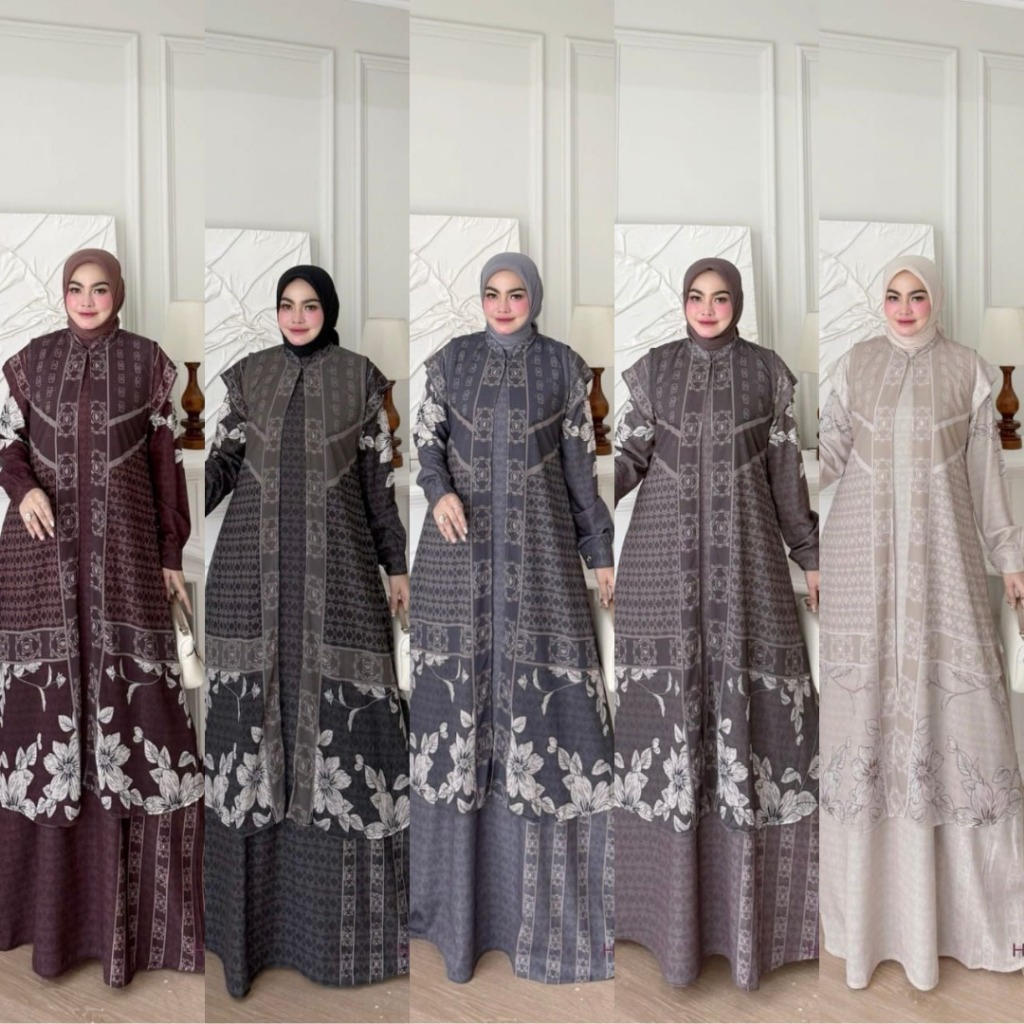LuxuryFashion READY GAMIS DRESS WANITA SESHA NEW 2IN1 VOL 13 BY HMF LUXURY BEST SELLER