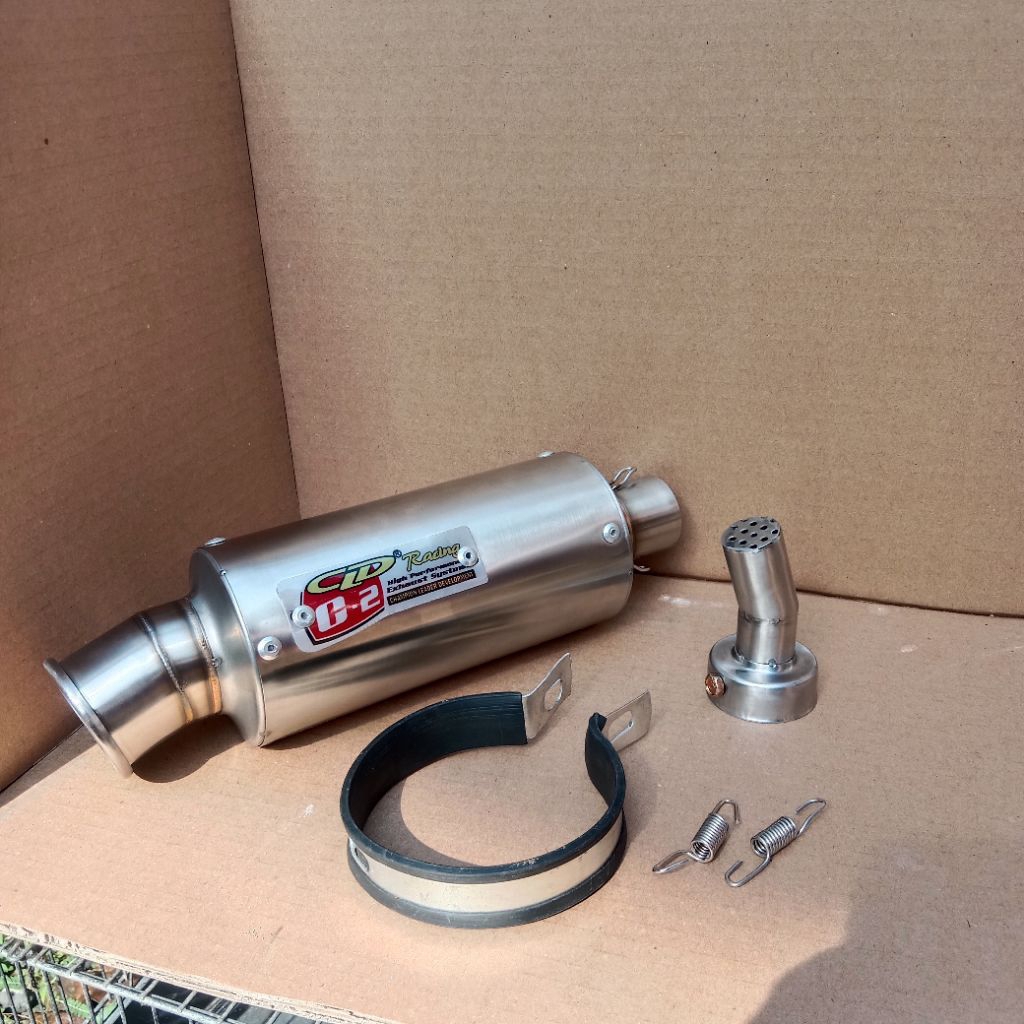 Silincer knalpot Racing CLD C2 inlet 38mm dan 50mm.