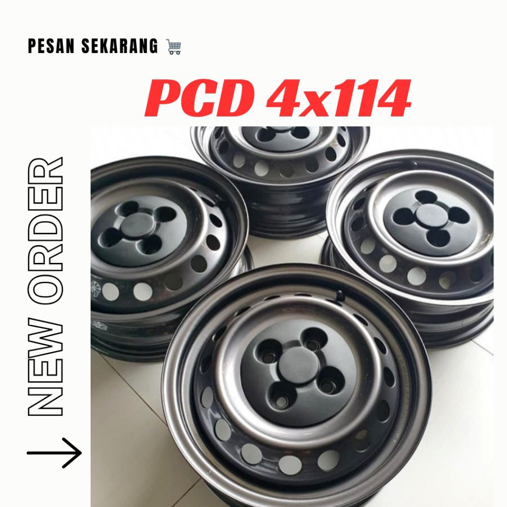 Dop Velg kaleng Pcd4x114 Ring14/15/16/17 COD