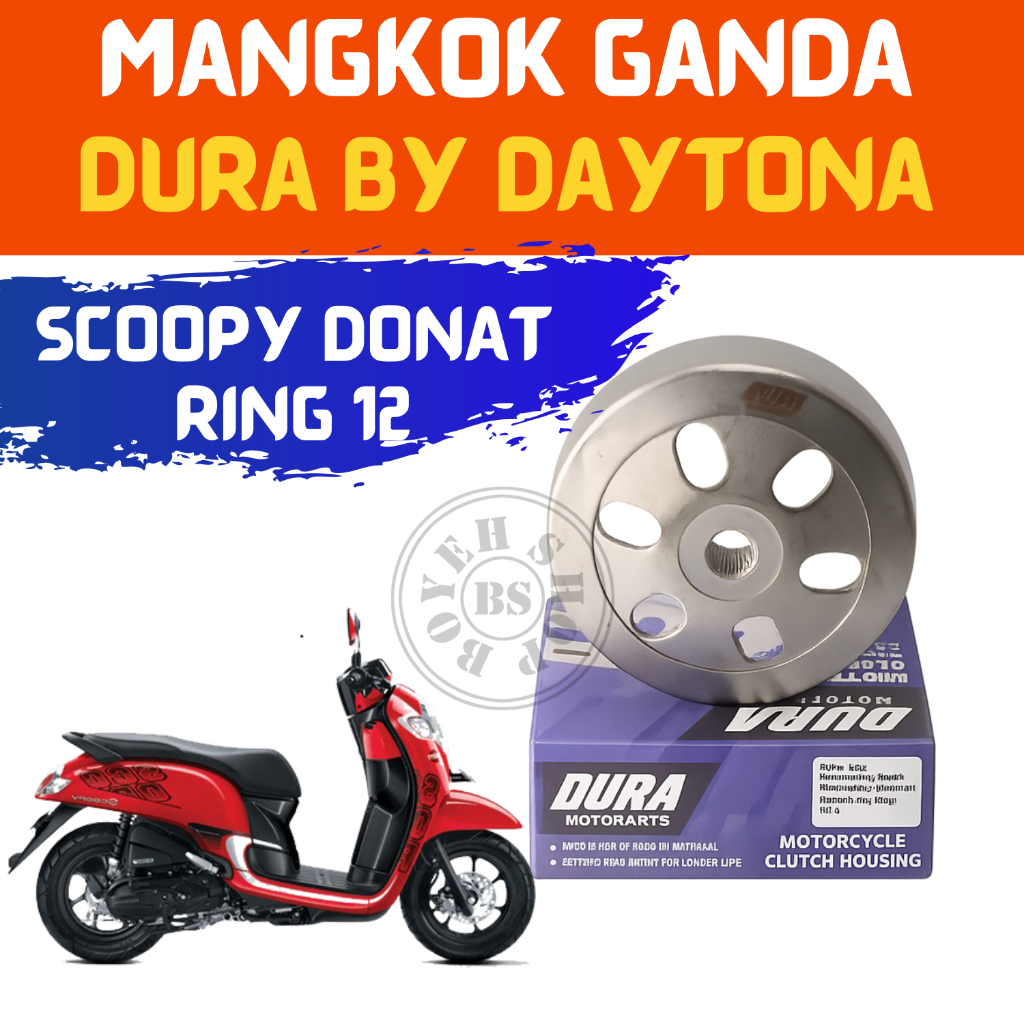 Mangkok Kampas Ganda Scoopy Ring 12 DURA by DAYTONA #5428