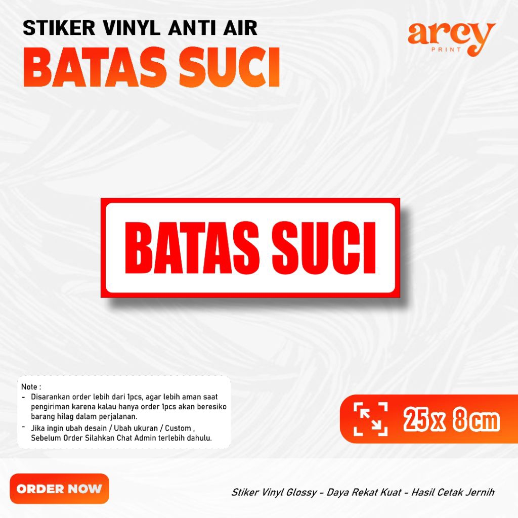 Stiker Batas Suci