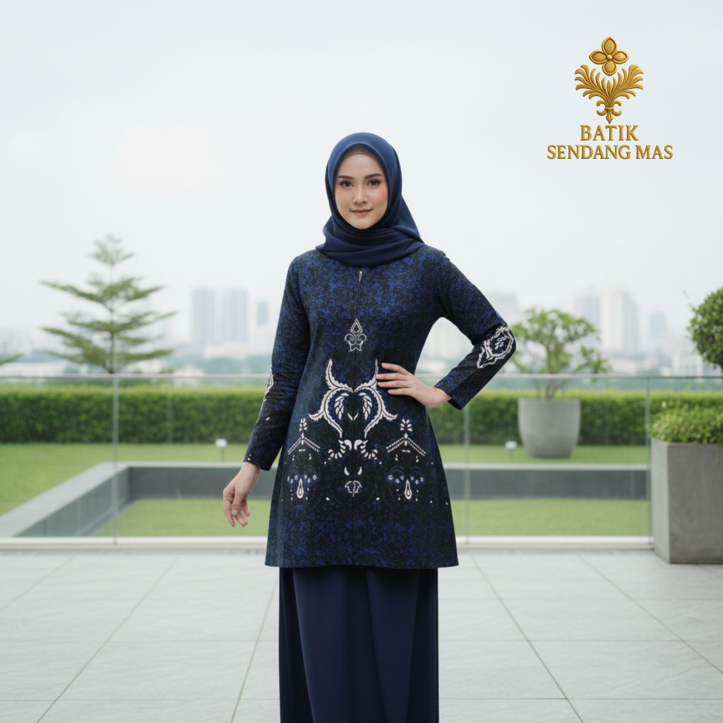 Tunik Batik Wanita Premium Batik Sendang Mas  Cakra Buana – Tunik Couple / Baju Batik Kerja Premium 