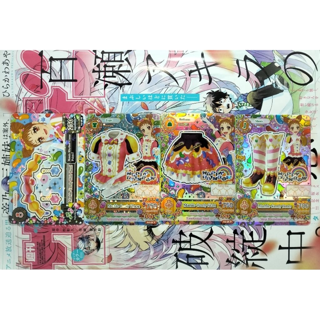 Aikatsu Cards Happy Rainbow Premium Marble Candy Coord Otome Arisugawa