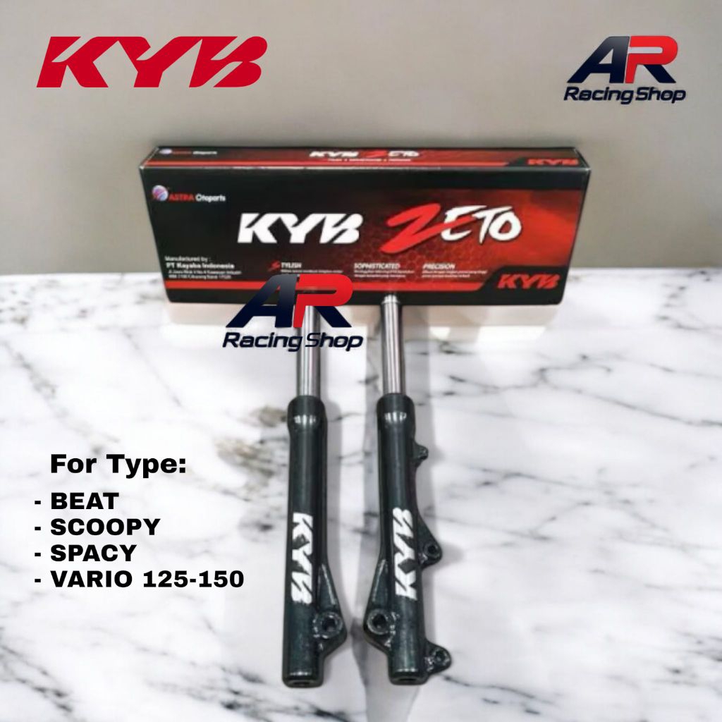 SHOCK DEPAN ASSY KYB ZETTO BEAT, VARIO 125-150 ORI ORIGINAL KYB