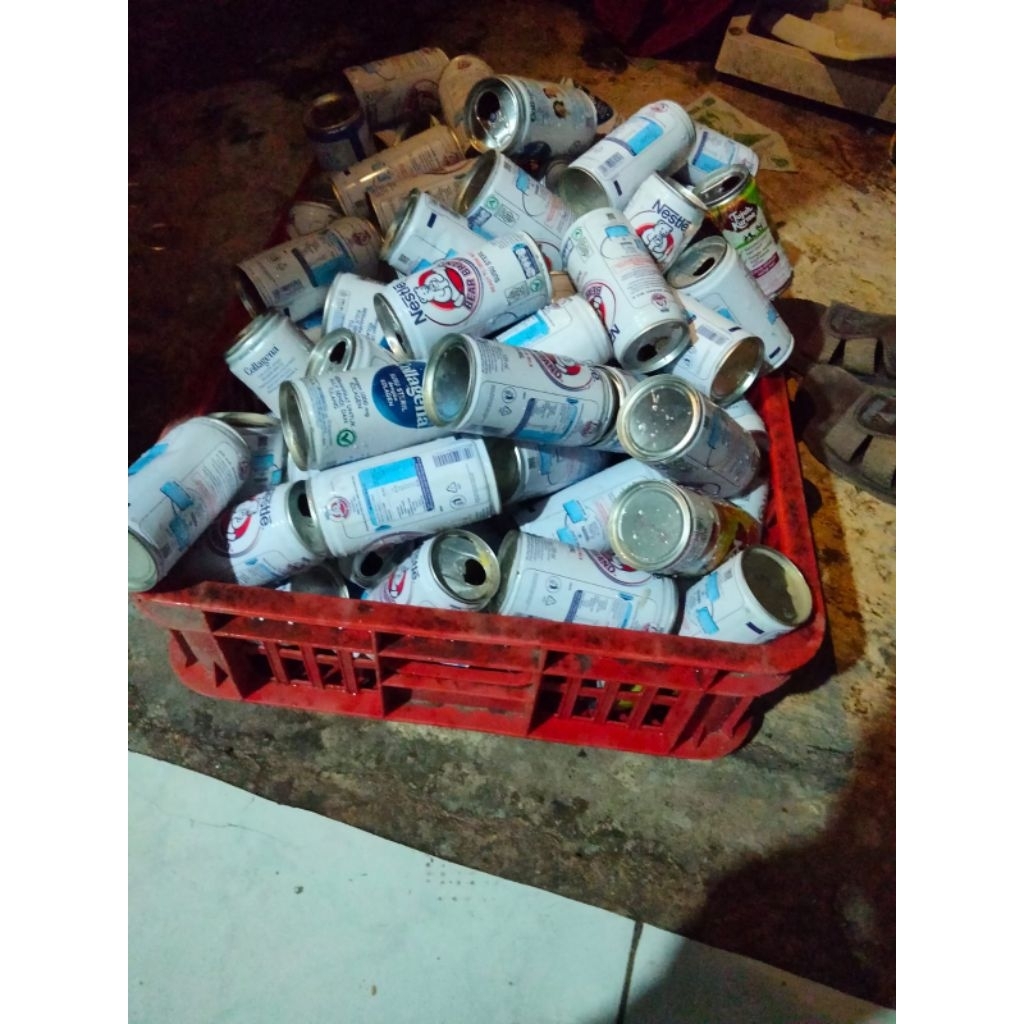kaleng susu beruang bekas untuk kerajinan 20 pcs