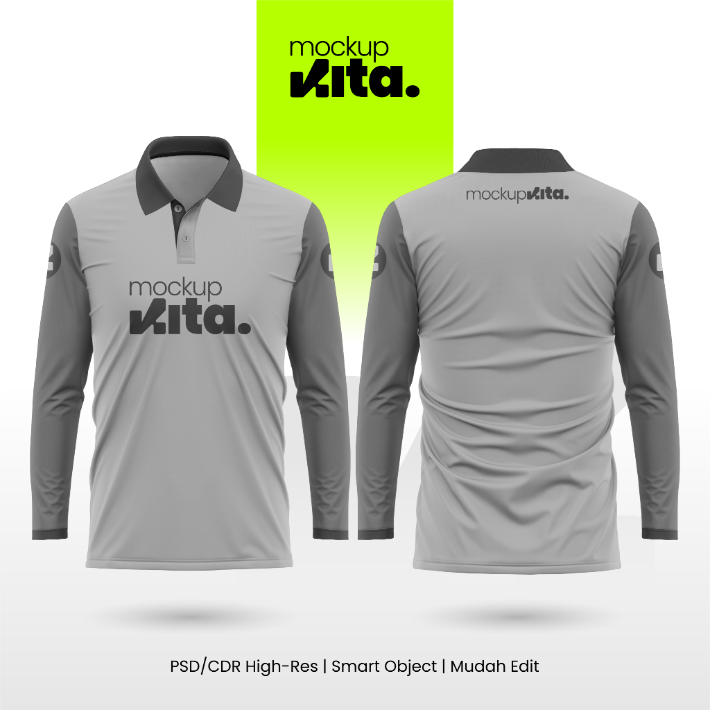Mockup Jersey Kerah Panjang Mix