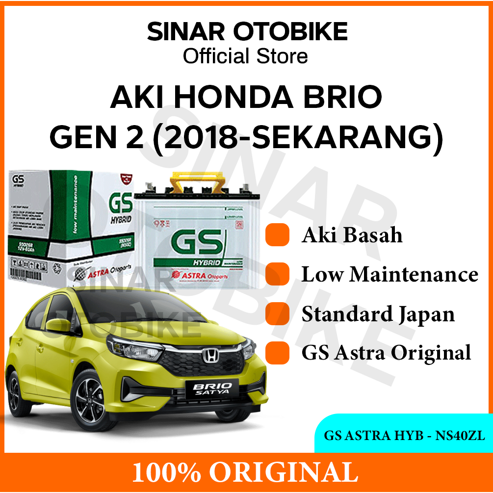 AKI BRIO GS ASTRA HYBRID BASAH NS40ZL