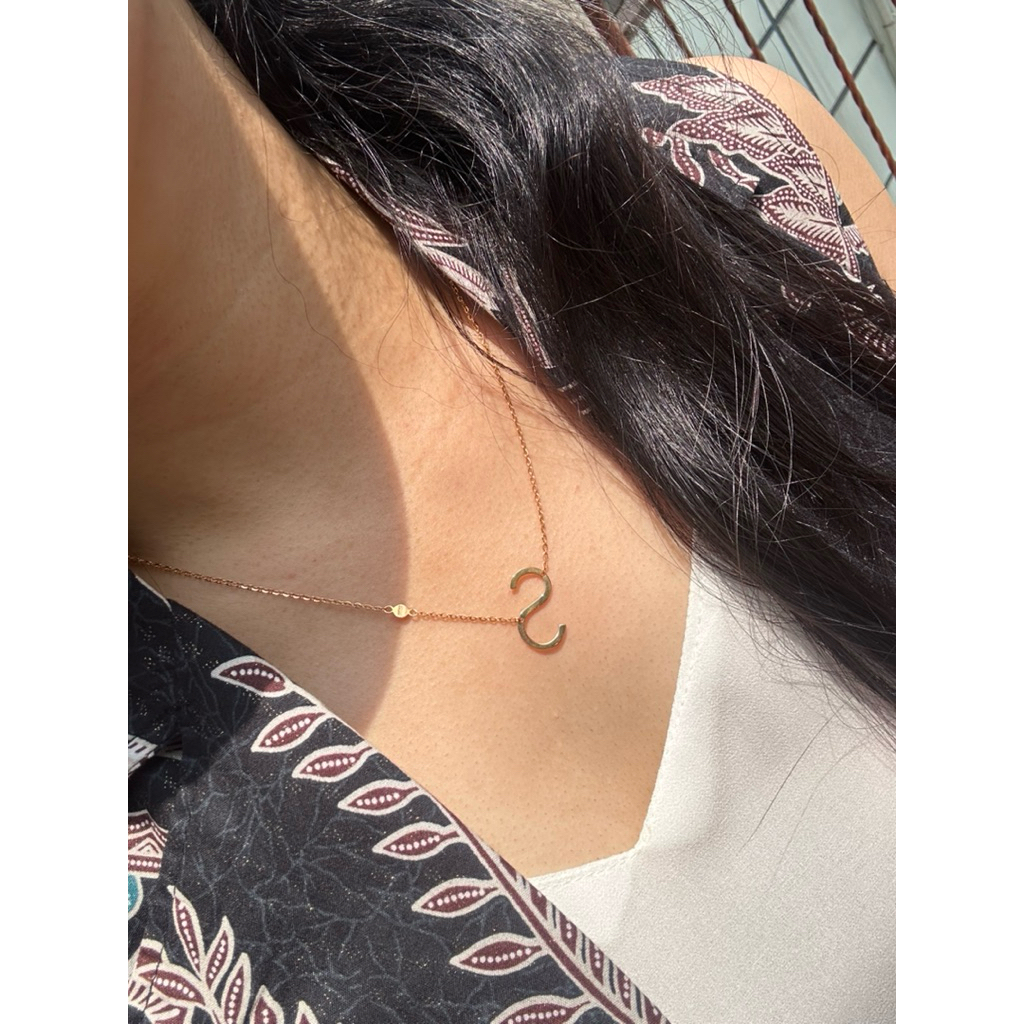 kalung huruf simple / kalung liontin huruf