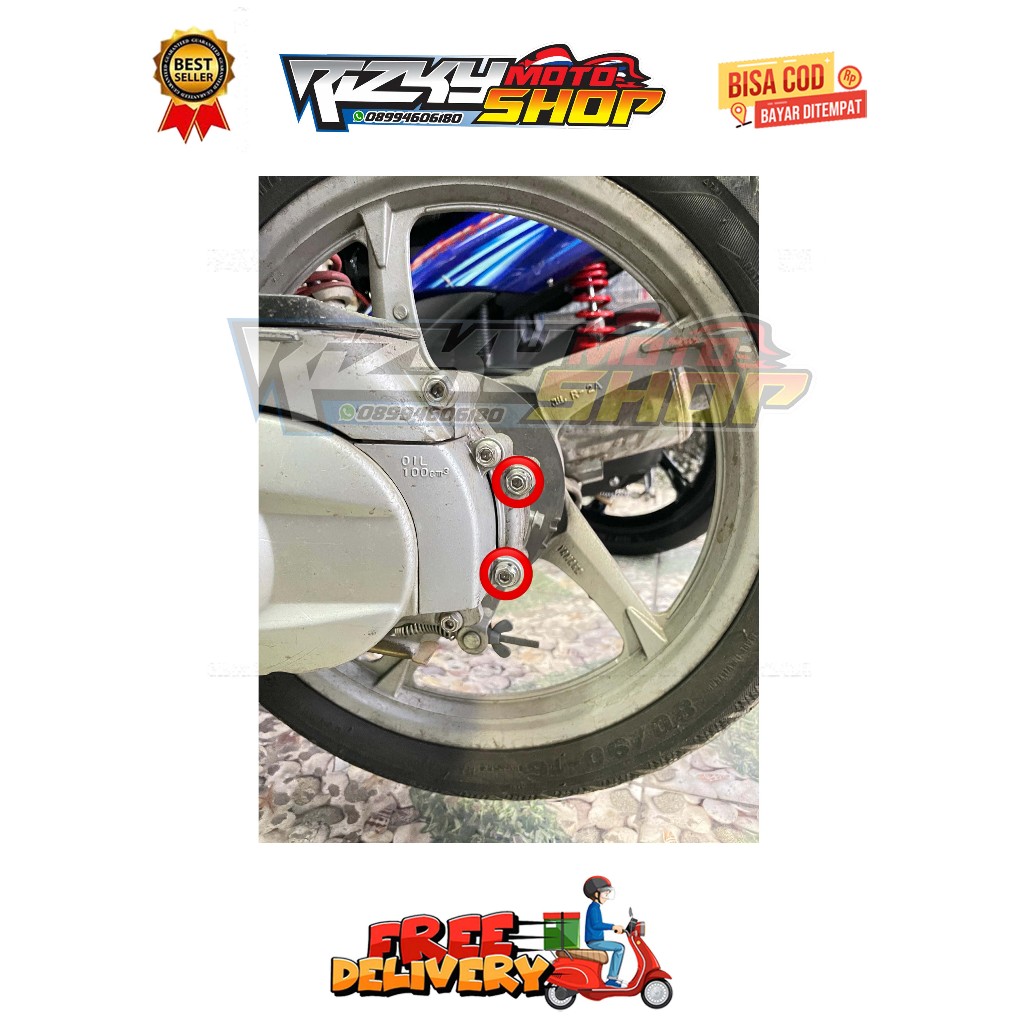 BAUT COVER CVT 100ML ATAS BAWAH ( 2 BAUT ) MODEL SPIRAL YAMAHA NOUVO Z LELE VIETKONG ELEGANCE LX SX 