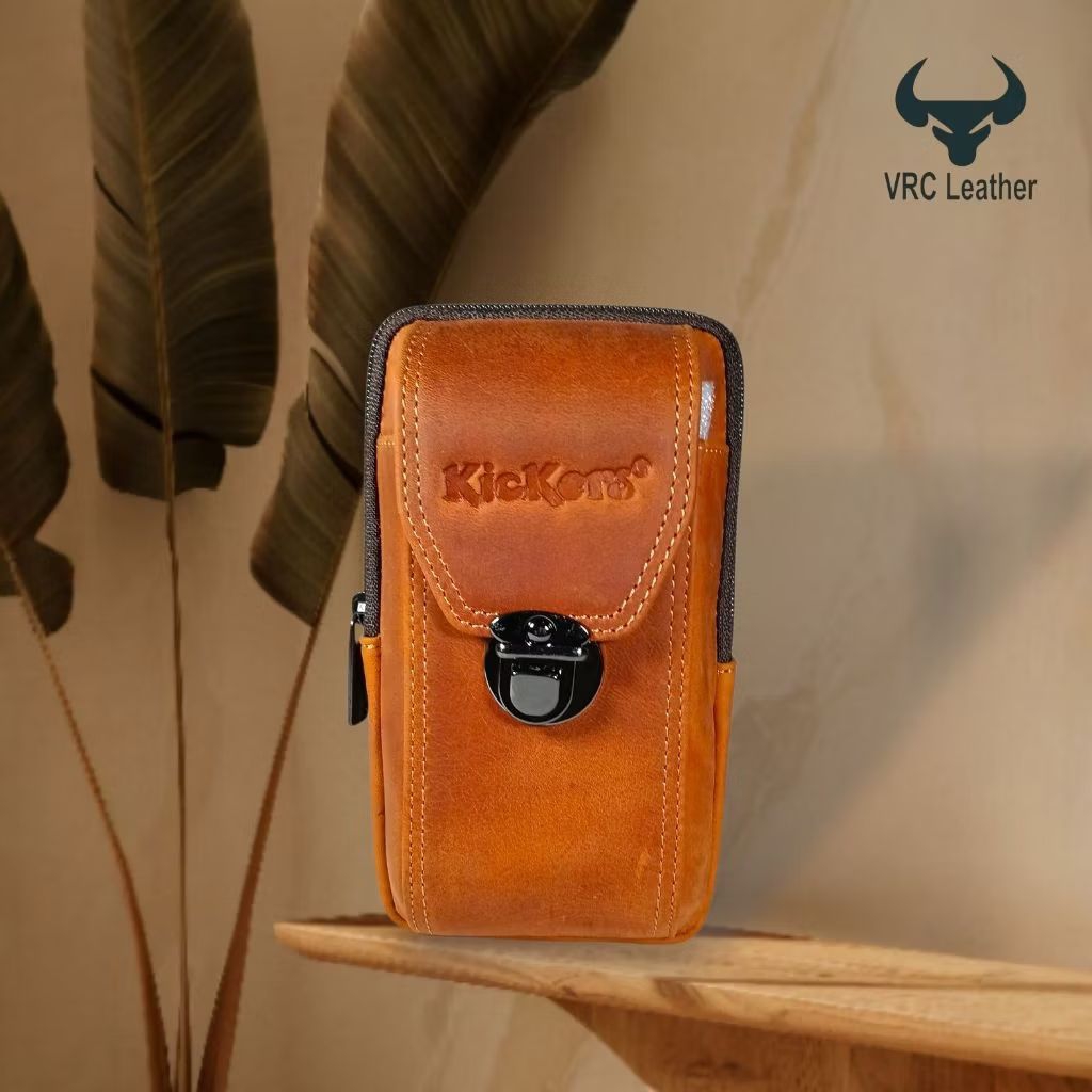 [VRC] Sarung HP Pria 2 Slot Kulit Sapi Asli Classic