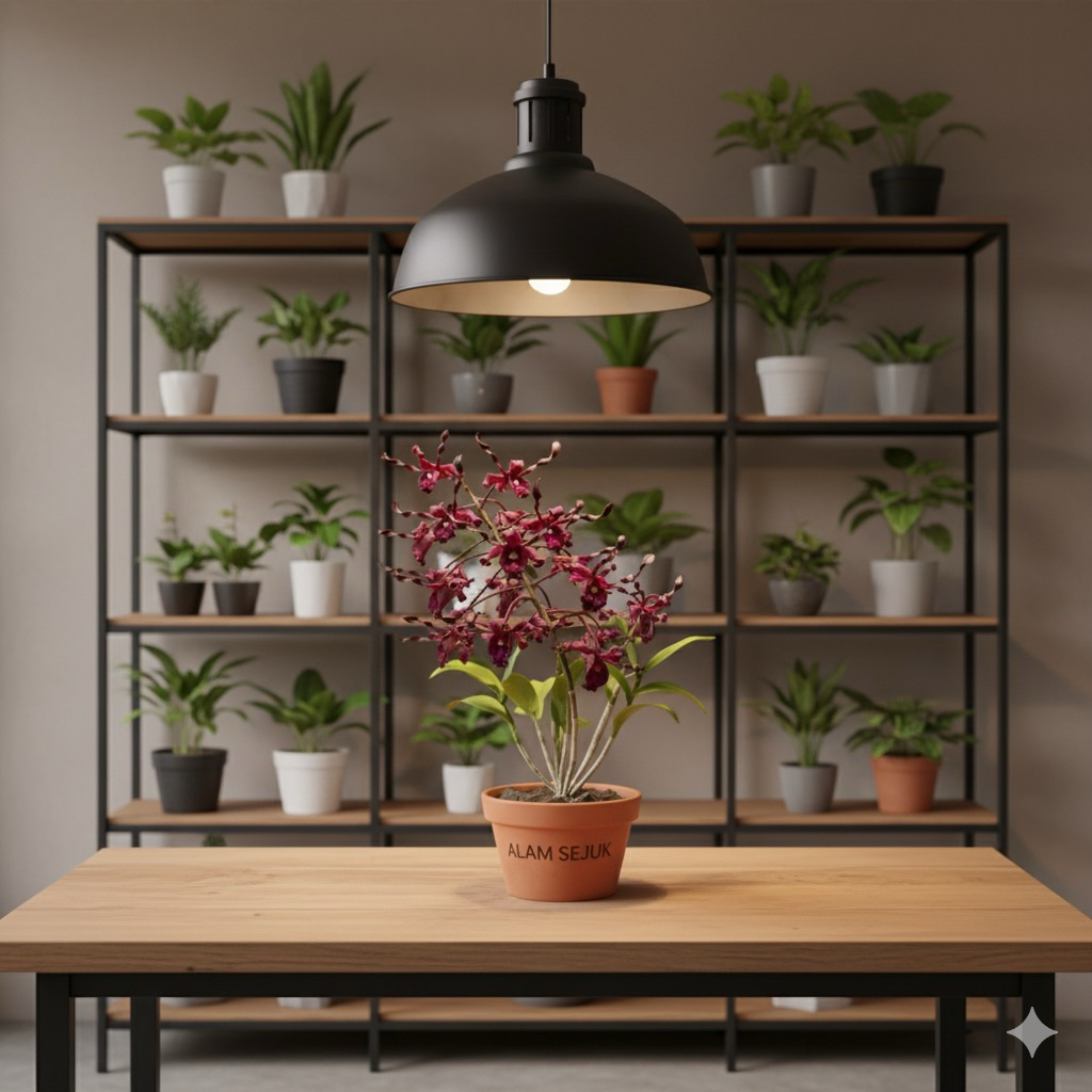 anggrek dendrobium bunga merah pekat