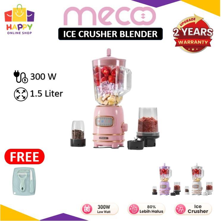 Mecoo Blender Ice Crusher Juicer 4 in 1 Food Processor Chopper Grinder Meco