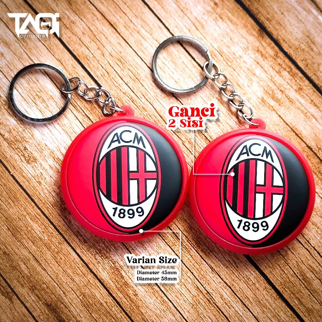 Kado Spesial AC Milan Keychain AC Milan Gantungan Kunci AC Milan