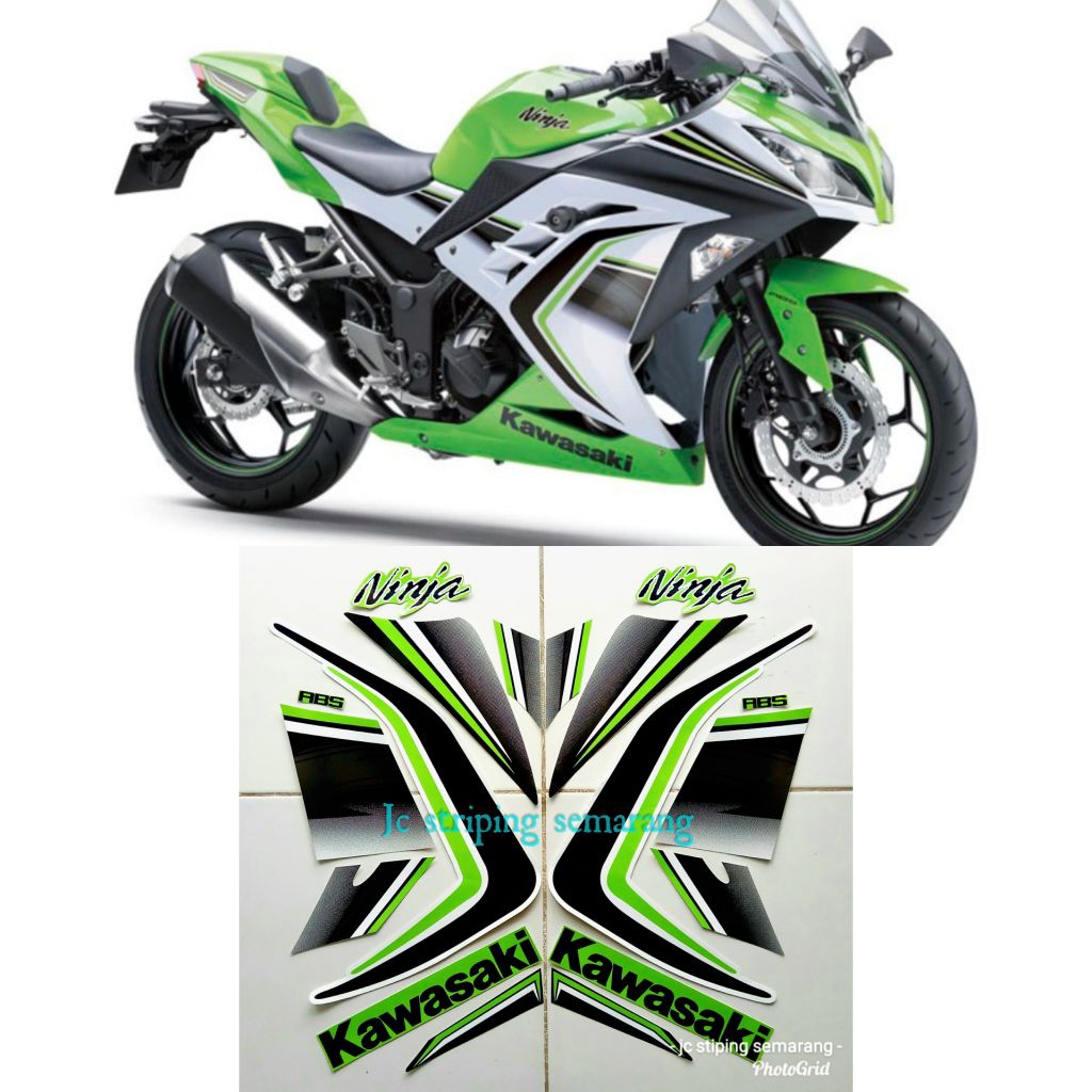 striping ninja 250 fi se hijau putih