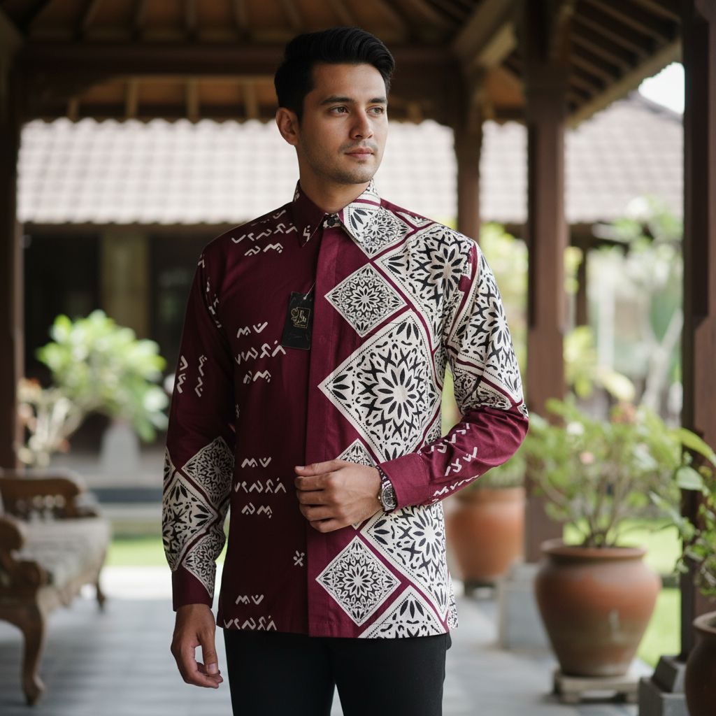 BAJU BATIK LENGAN PANJANG,BATIK PREMIUM, BAJU BATIK MODEL TERBARU