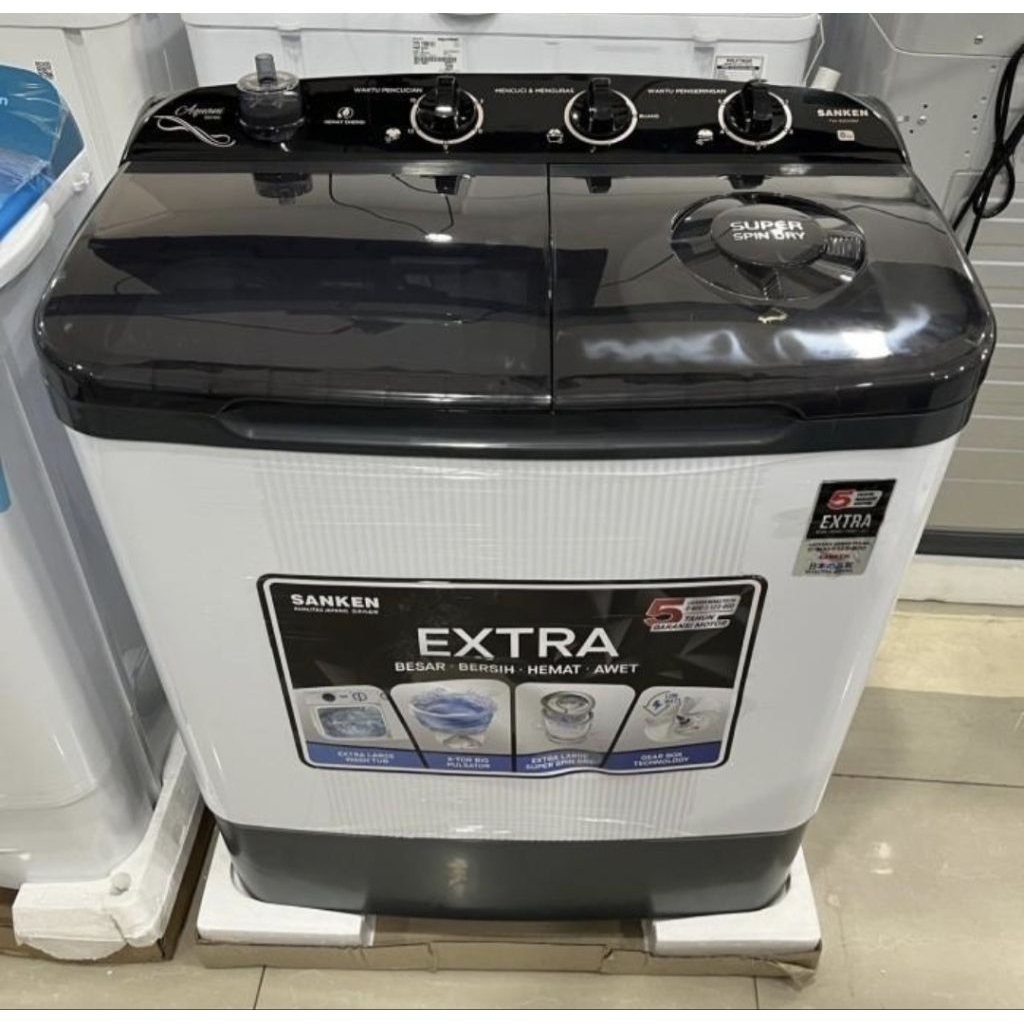MESIN CUCI SANKEN 8 KG TW 8900 BK