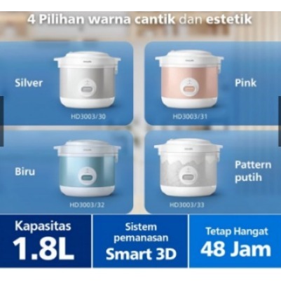 PHILIPS Ricecooker HD 3003 Penanak Nasi GARANSI