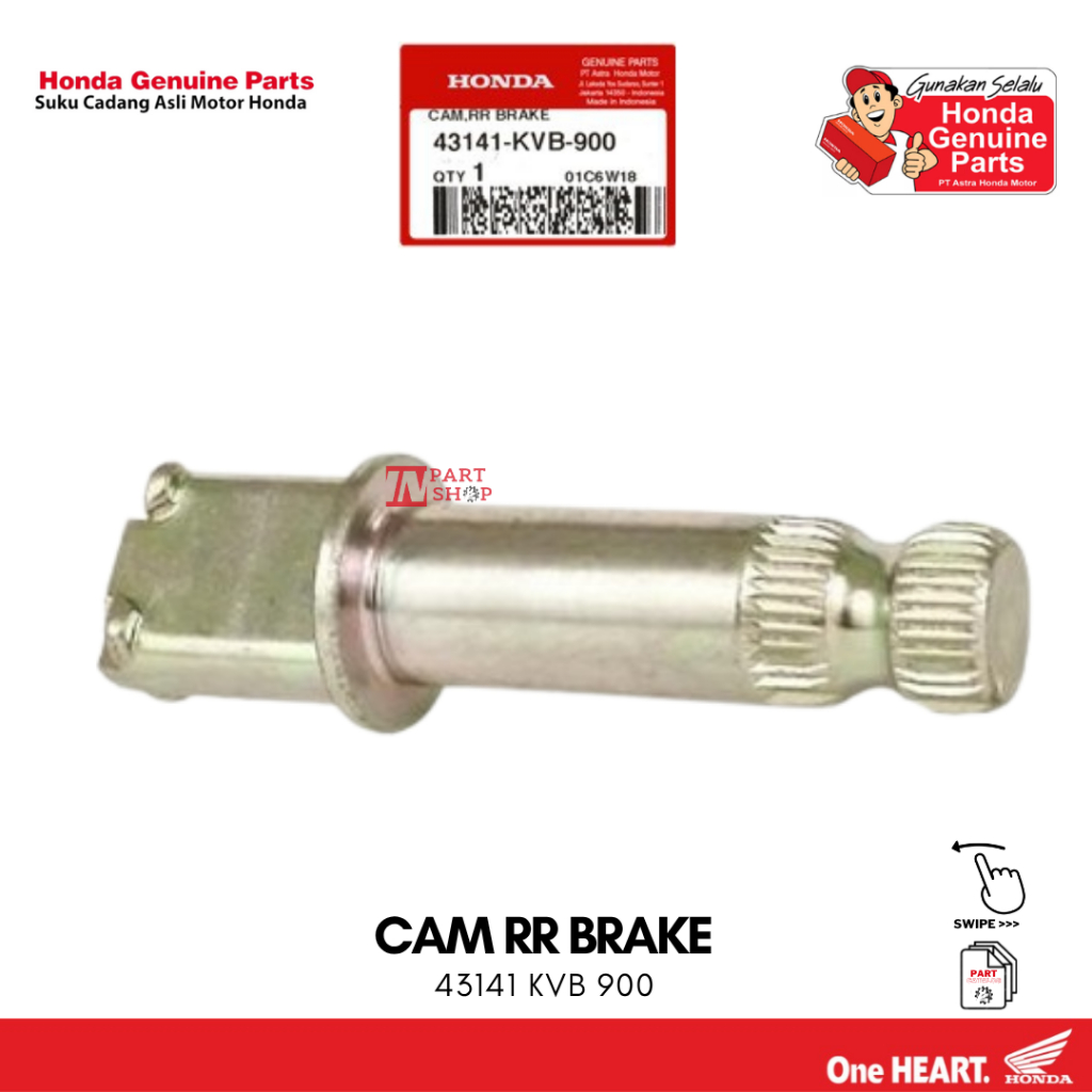 As Paha Rem Belakang (Cam RR Brake) - Matic Honda (110cc) / 43141-KVB-900
