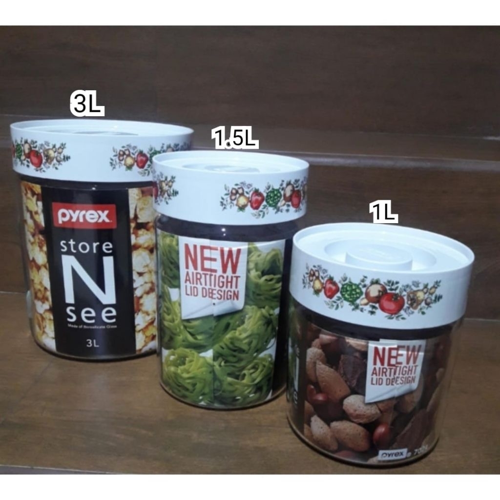 TOPLES KACA PYREX 1L+1.5L+3L SET