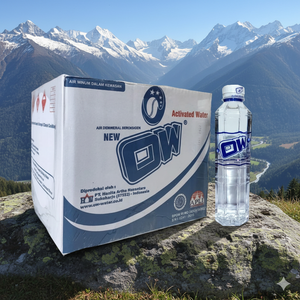 AIR MINUM OW KEMASAN 488ML - OXXY WATER - OW WATER - AIR DEMINERAL BEROKSIGEN - MINUMAN KESEHATAN ||