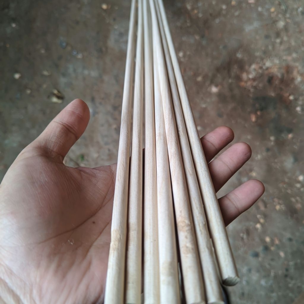 Dowel 8mm Panjang 50/80/100cm - Dowel Kayu Bulat