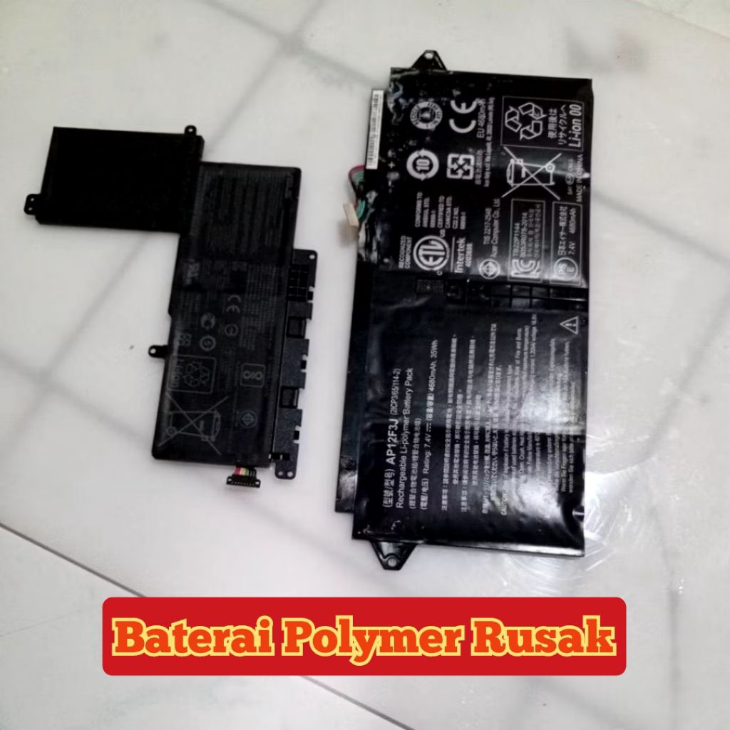 Baterai Batre Polymer Rusak bahan servis - Baterai Rusak Laptop Model Polymer