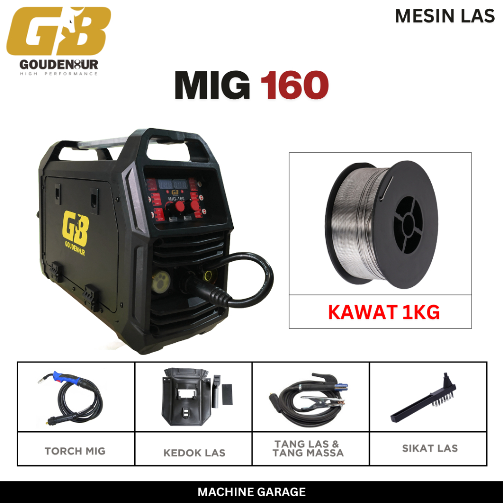 Mesin Las MIG 160 GB 3 in 1 tanpa co2 atau dengan gas