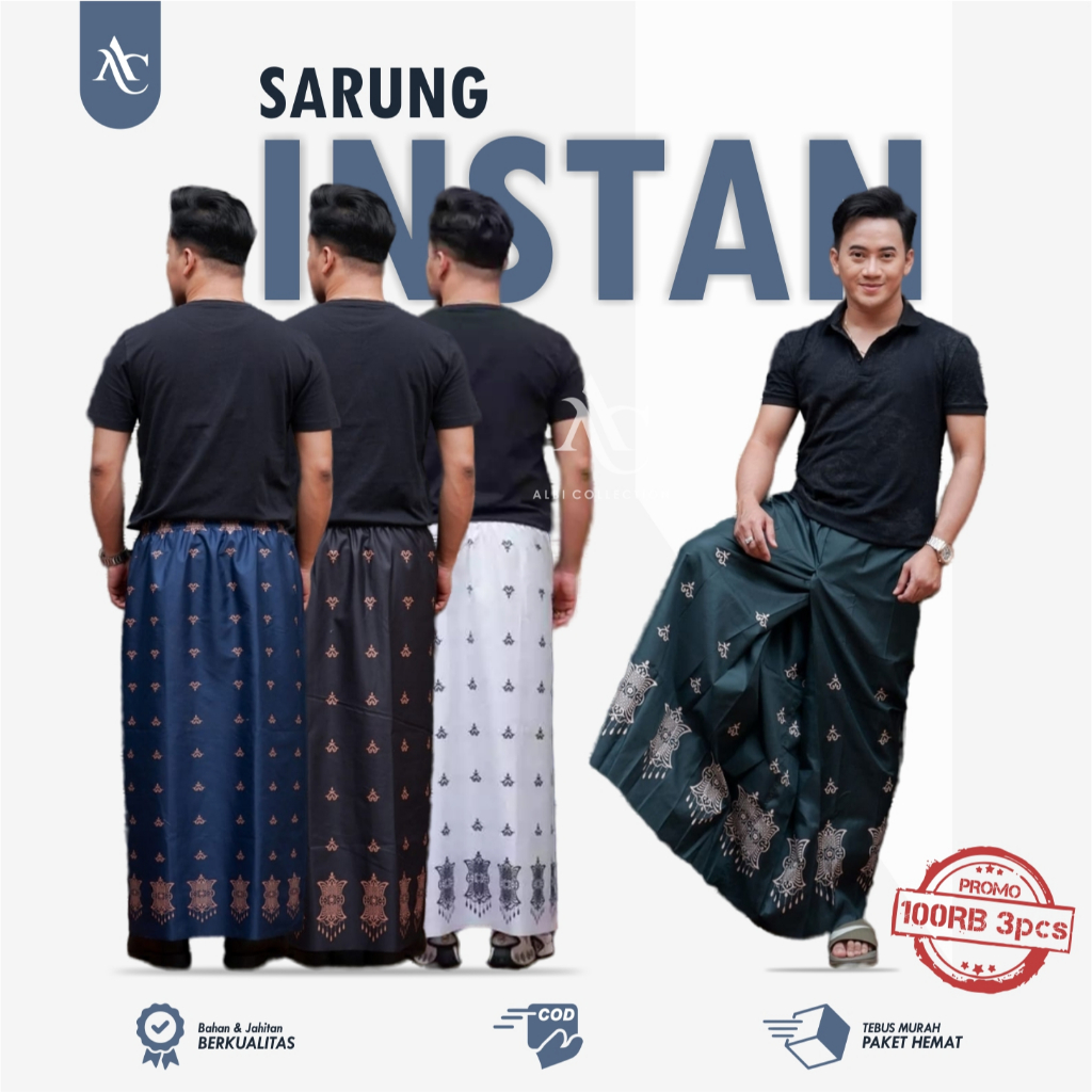 SARUNG INSTAN DEWASA santri/santriwati  Sarung Instan Pria Dewasa  Sarung Batik Pria Dewasa  Wadimor