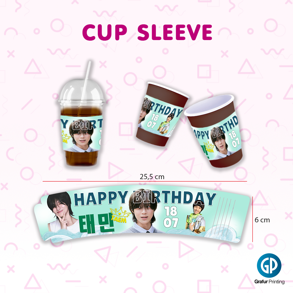 CETAK CUP SLEEVE CUSTOM | ART CARTON 260 GSM