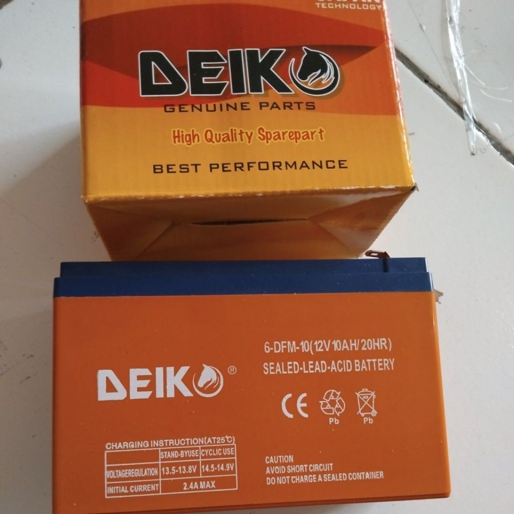 CHARGER AKI 12V 10AH/20HR DEIKO BATERAI AKI 10 AH BATTERY AKI SPRAYER 10AH DEIKO