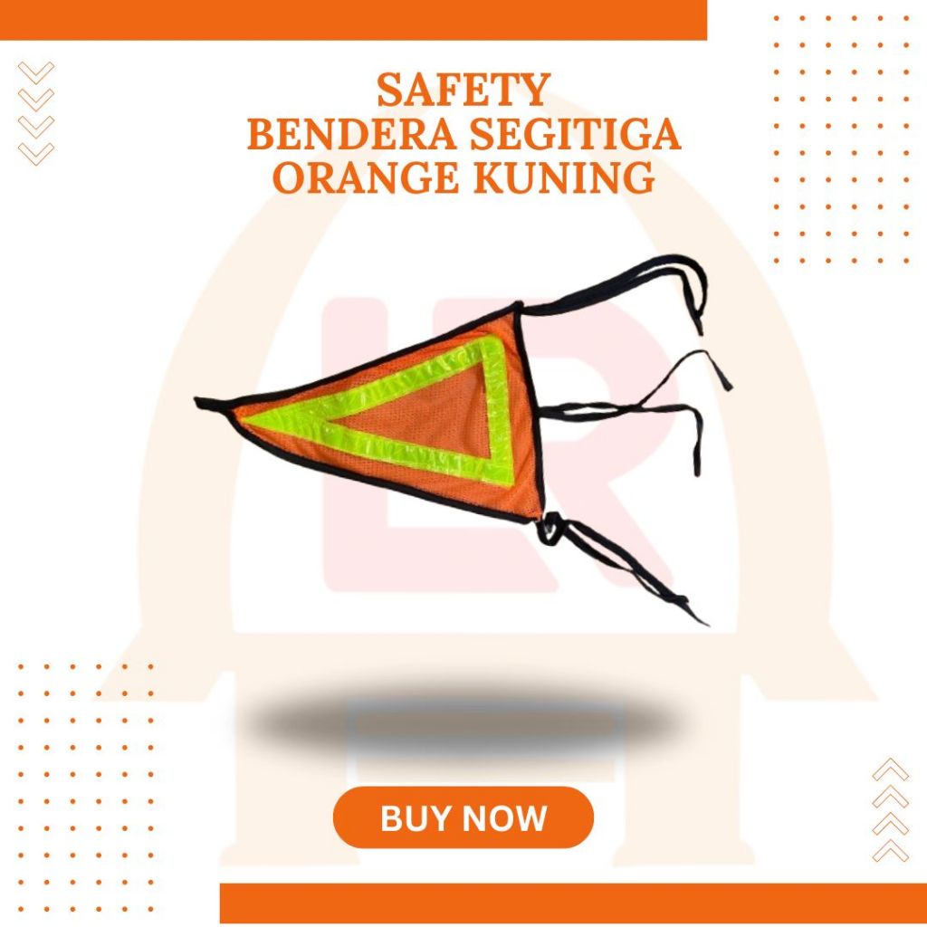 Bendera Segitiga Jaring-Buggy Whip /Bendera Tiang Mobil Tambang Orange Kuning