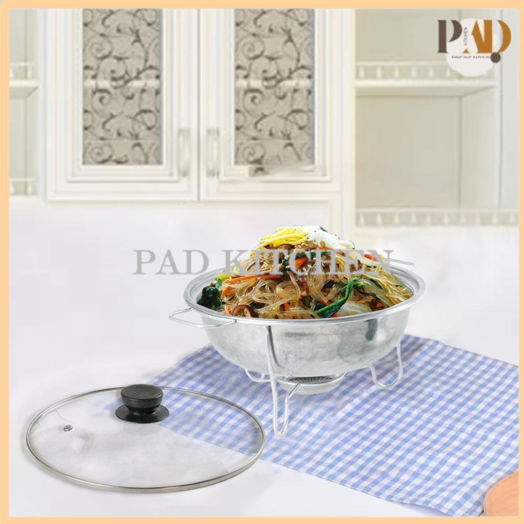 Tempat prasmanan bulat warmer stove 28 cm / Round Chafing Dish 28 cm / Prasmanan Sop Warmer Stove St