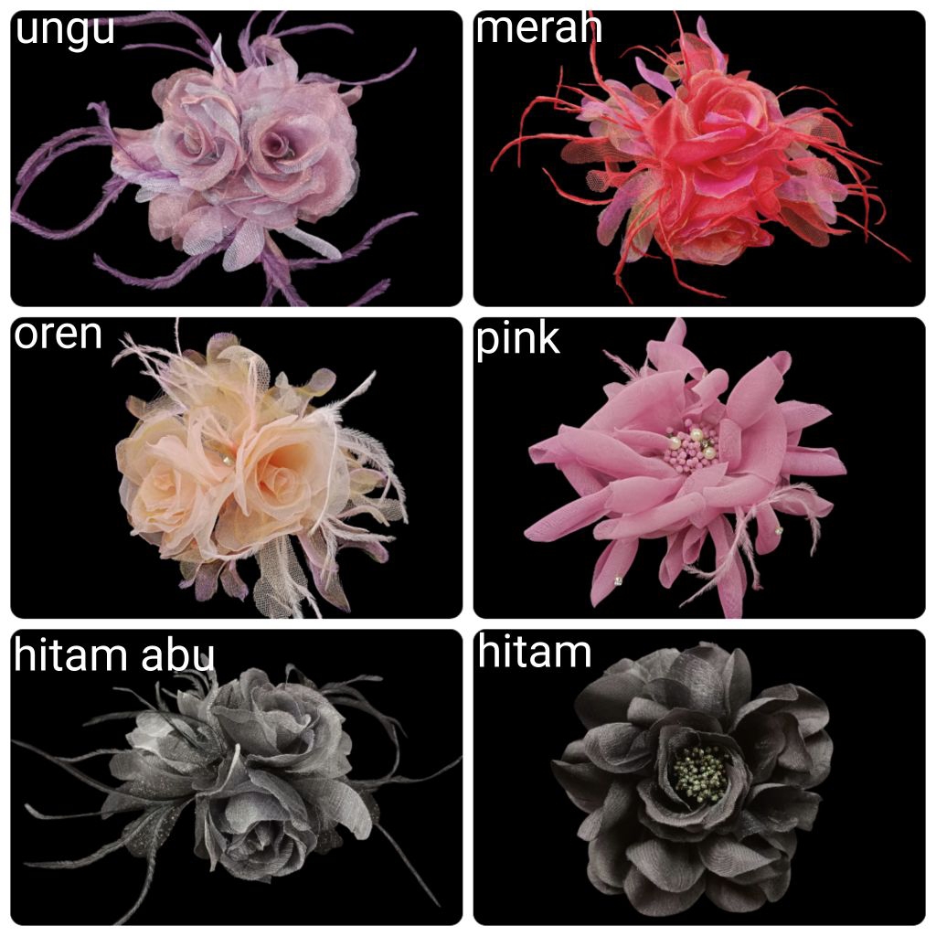 Bunga Korsase Gaun, Korsase Bahu, Korsase Rambut