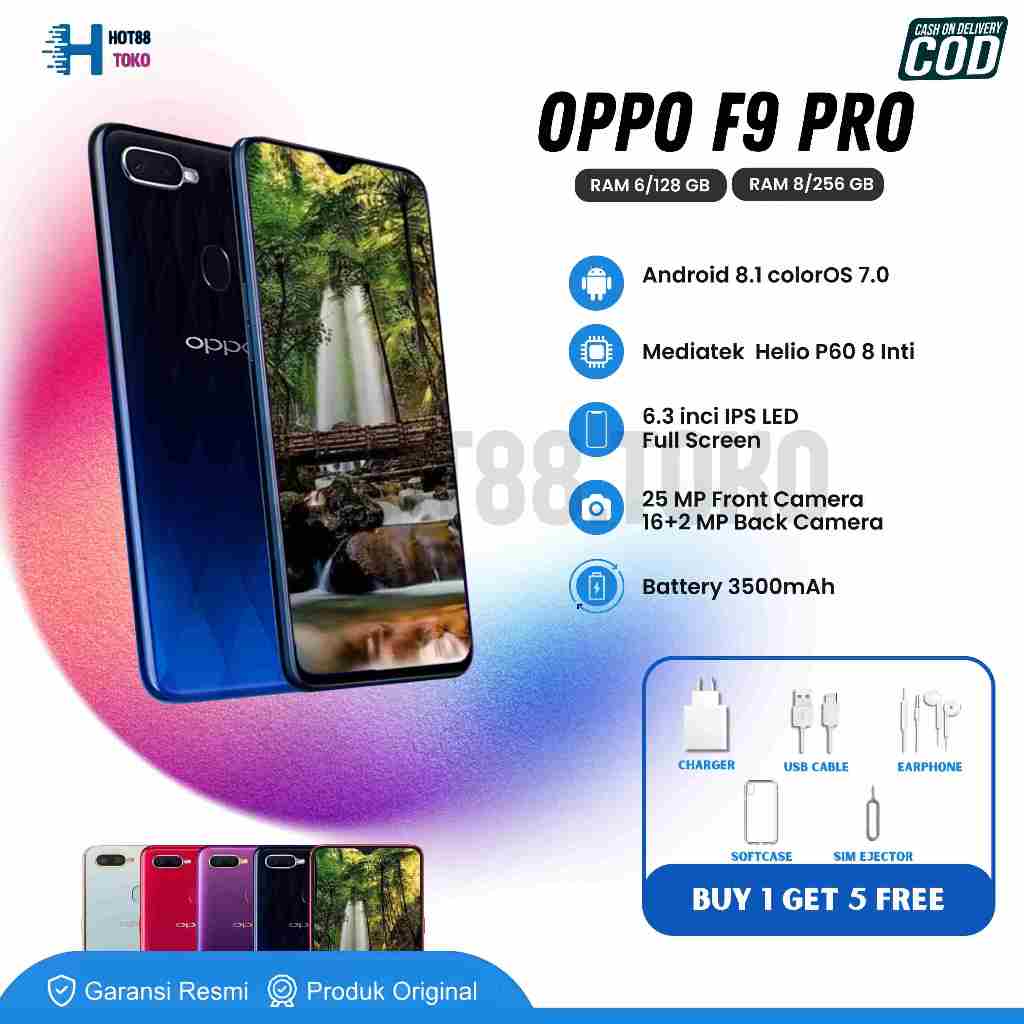 OPPO F9 PRO RAM 8/256 BERGARANSI TOKO