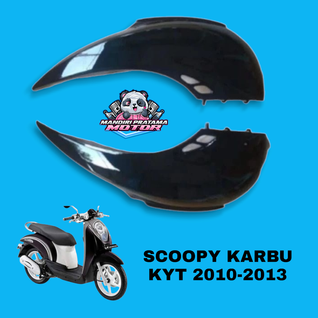 COVER BODY BELAKANG KANAN KIRI SCOOPY KARBU KYT 2010 2011 2012 2013 HITAM VIOLET TENSHI