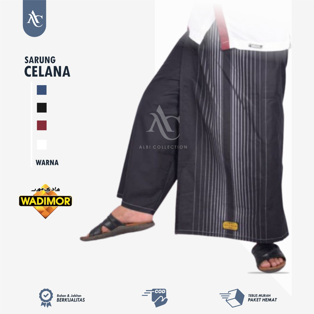 SARUNG CELANA WADIMOR DEWASA santri/santriwati  Sarung Instan Pria Dewasa  Sarung Batik Pria  Dewasa