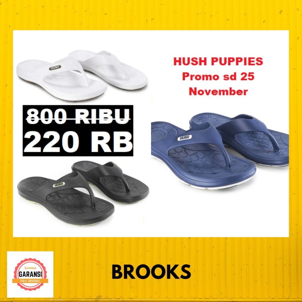 Sandal Hush Puppies pria seri BROOKS sale original 100%