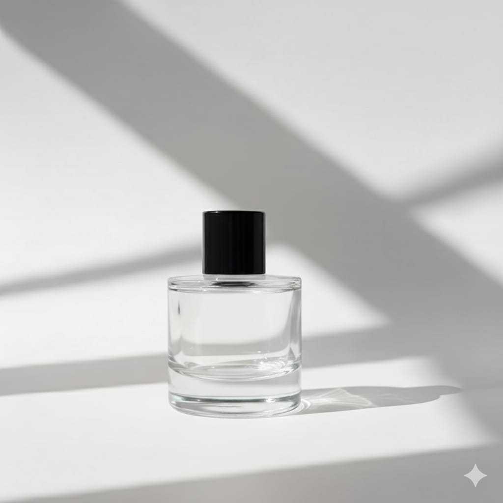 botol parfum bulat tutup hitam 100 ml spray press dipasang menggunakan alat press botol parfum kaca 