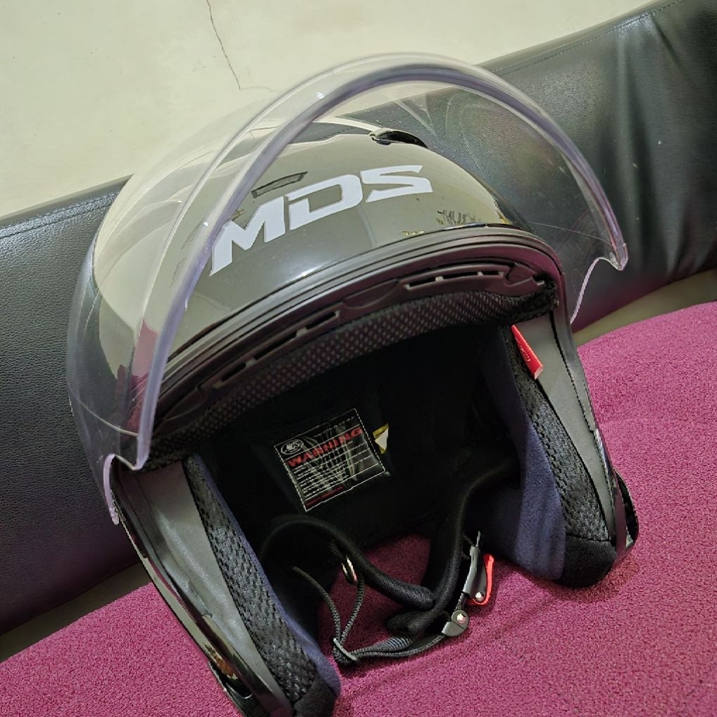 Helm MDS Voltus | Helm Half Face - Black Glossy Size XL