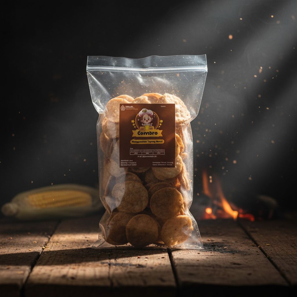 Keripik Combro Varian Jagung Bakar 190gr | Cemilan Sehat Halal P-IRT l Jual Keripik Combro Varian Ja